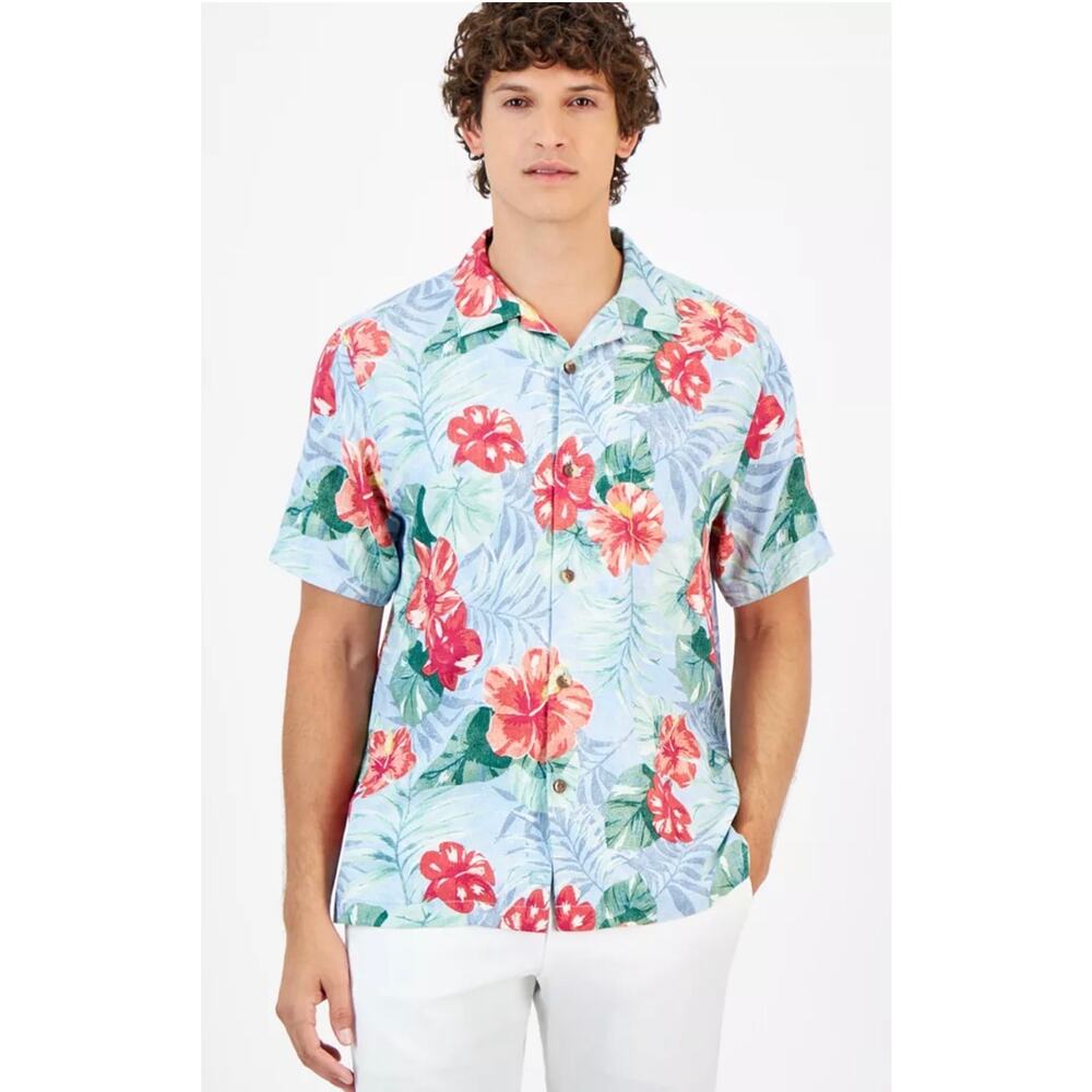 Tommy Bahama Fridas Garden Floral Silk Shirt NIP 1XL